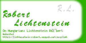 robert lichtenstein business card